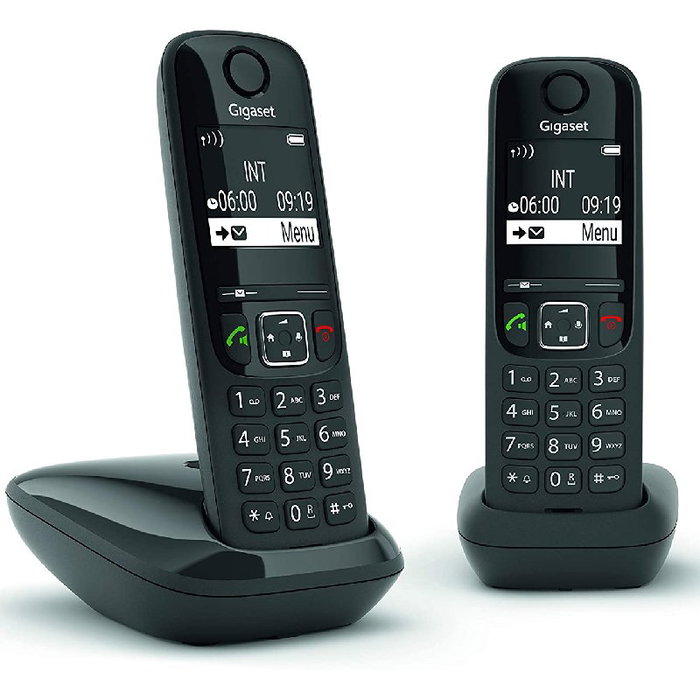 Gigaset AS690 Duo Teléfono Inalámbrico Negro Gigaset AS690 Duo Teléfono Inalámbrico Negro